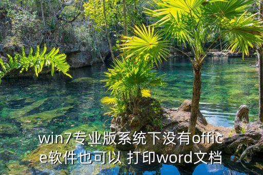 win7专业版系统下没有office软件也可以 打印word文档