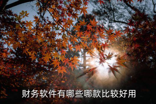  财务软件有哪些哪款比较好用