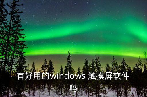 有好用的windows 触摸屏软件吗