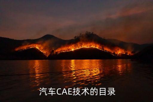  汽车CAE技术的目录