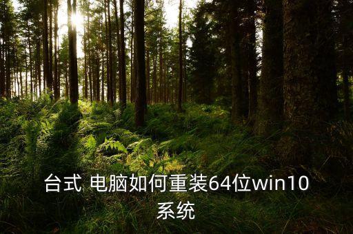 台式 电脑如何重装64位win10系统