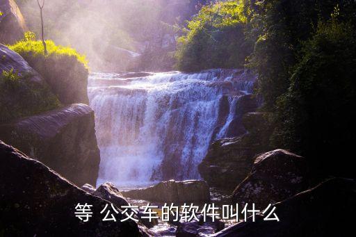 等 公交车的软件叫什么