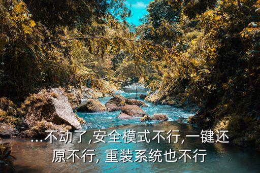 ...不动了,安全模式不行,一键还原不行, 重装系统也不行