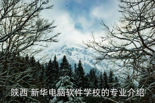 陕西 新华电脑软件学校的专业介绍