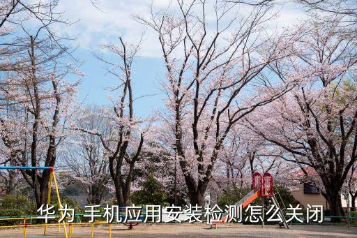  华为 手机应用安装检测怎么关闭